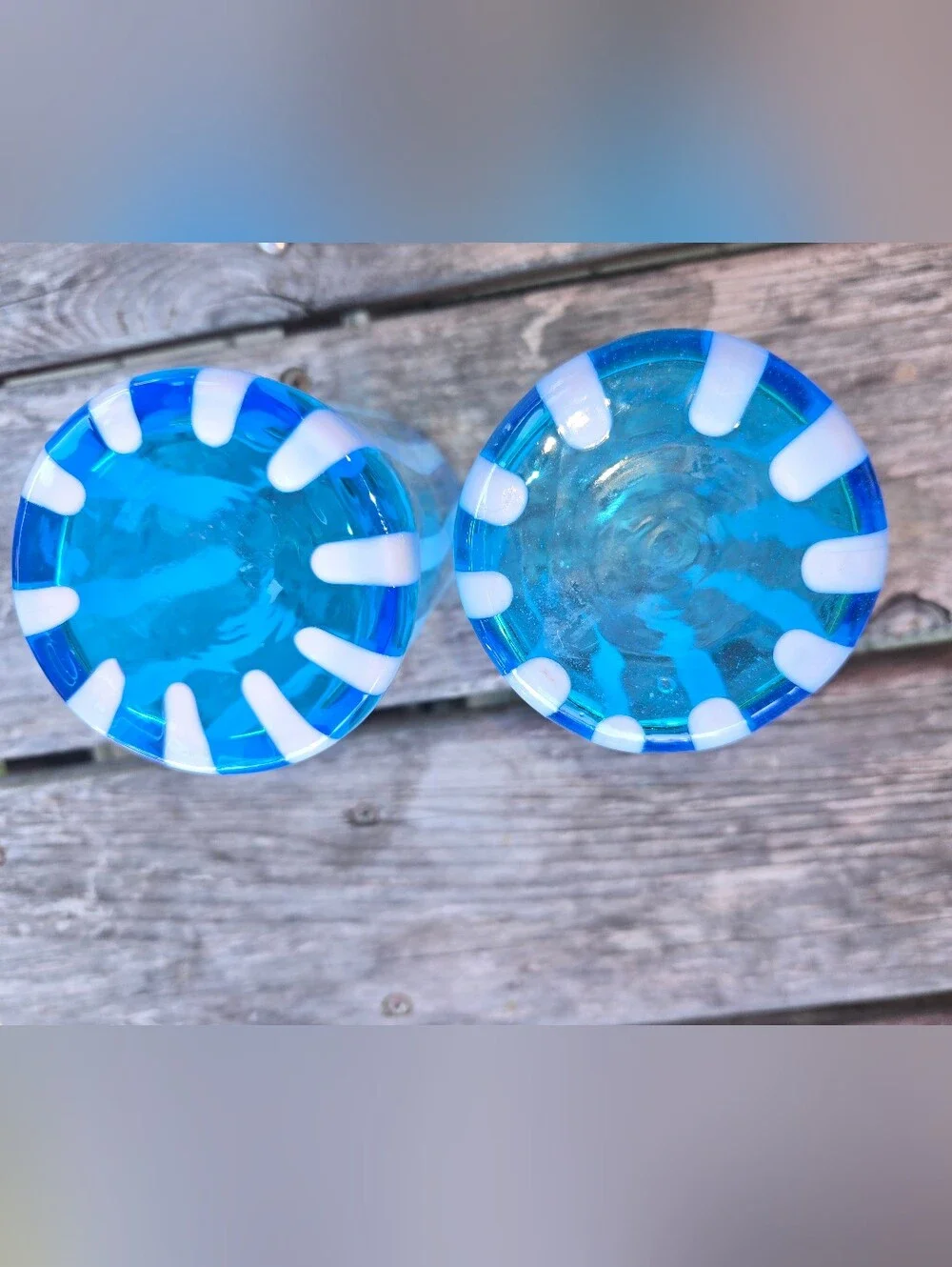 Alessandro Coppola Arte di Murano Italy Blue Glass 20 Oz. Tumblers - Set of 2